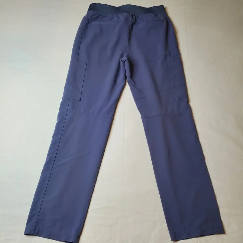 Figs Men's Size M Axim Cargo Scrub Straight Leg Pants Blue T2001